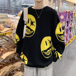 페이스 옐로우 포인트 루즈핏 스웨터 니트 MN1140