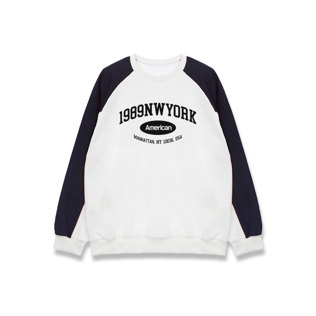 자체제작 기획 남녀공용 가을 오버핏 나그랑 티셔츠 1989뉴욕 맨투맨