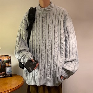 꽈배기 케이블 심플 캐주얼 스웨터 니트 MN1562