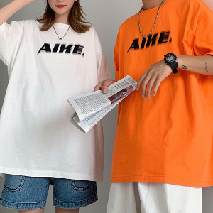 AIKE 프린팅 반팔 티셔츠 MH1113 DC (세일/교환반품X)  오렌지 2XL